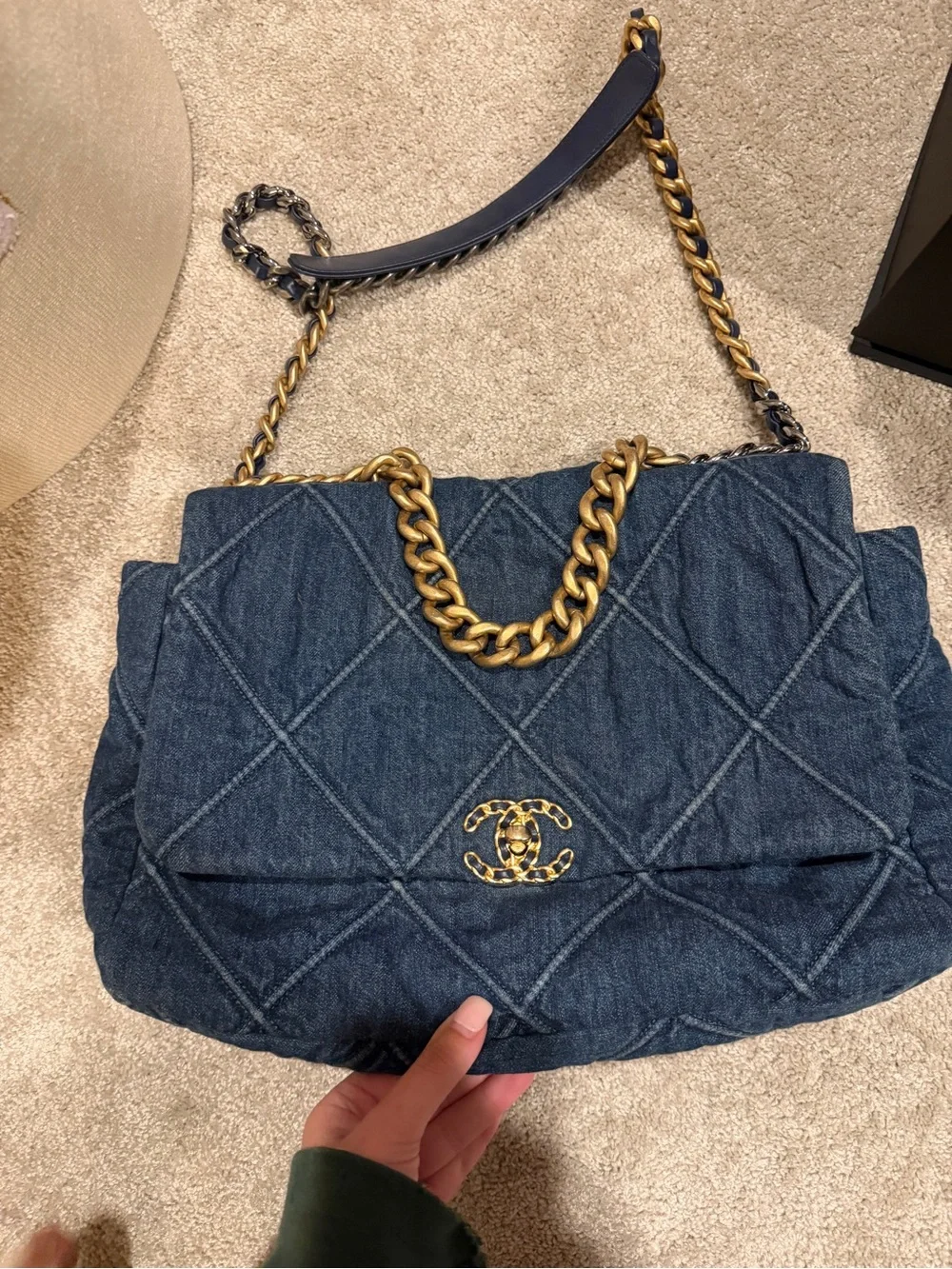 Chanel 19 Denim Maxi Flap